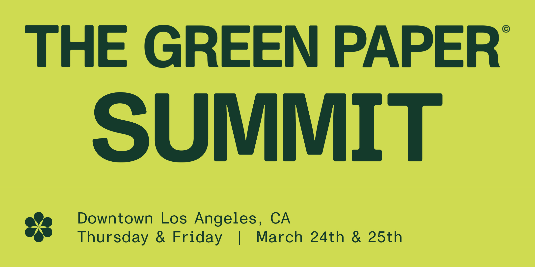 The Green Paper Summit - Event Page1